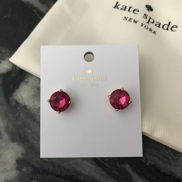 kate spade Jewelry - Kate Spade stud earrings fuschia